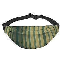 Retro Striped Adjustable Belt Hip Bum Bag Fashion Water Resistant Hiking Waist Bag for Traveling Casual Running Hiking Cycling