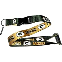 Aminco NFL Green Bay Packers Reversible Lanyard, Team Colors, one Size (NFL-LN-162-19)