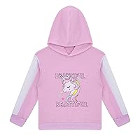 TiaoBug Kids Girls Classic Cartoon Horse Print Pullover Hooded Shirts Sweatshirts Fall Spring Clothes