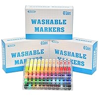 Washable Markers Bulk, Markers for Kids, Bulk Pack, 48 Colors, 3 Boxes, 144 Count