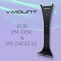ViMount Wall Mount Metal Holder Compatible with Playstation 5 Disc and PS5 Digital in Black Color