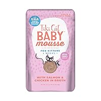 Tiki Cat Baby, Salmon & Chicken, Grain-Free and Nutrient Rich, Wet Cat Food for Kittens 4 Weeks+, 2.4 oz. Pouch (Pack of 12)