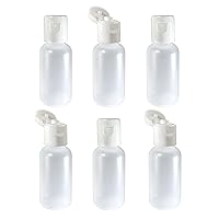 Mini Squeeze Bottles (1/2oz, 6 Pack) Boston Round with Snap Top Caps - LDPE Plastic - Made in USA