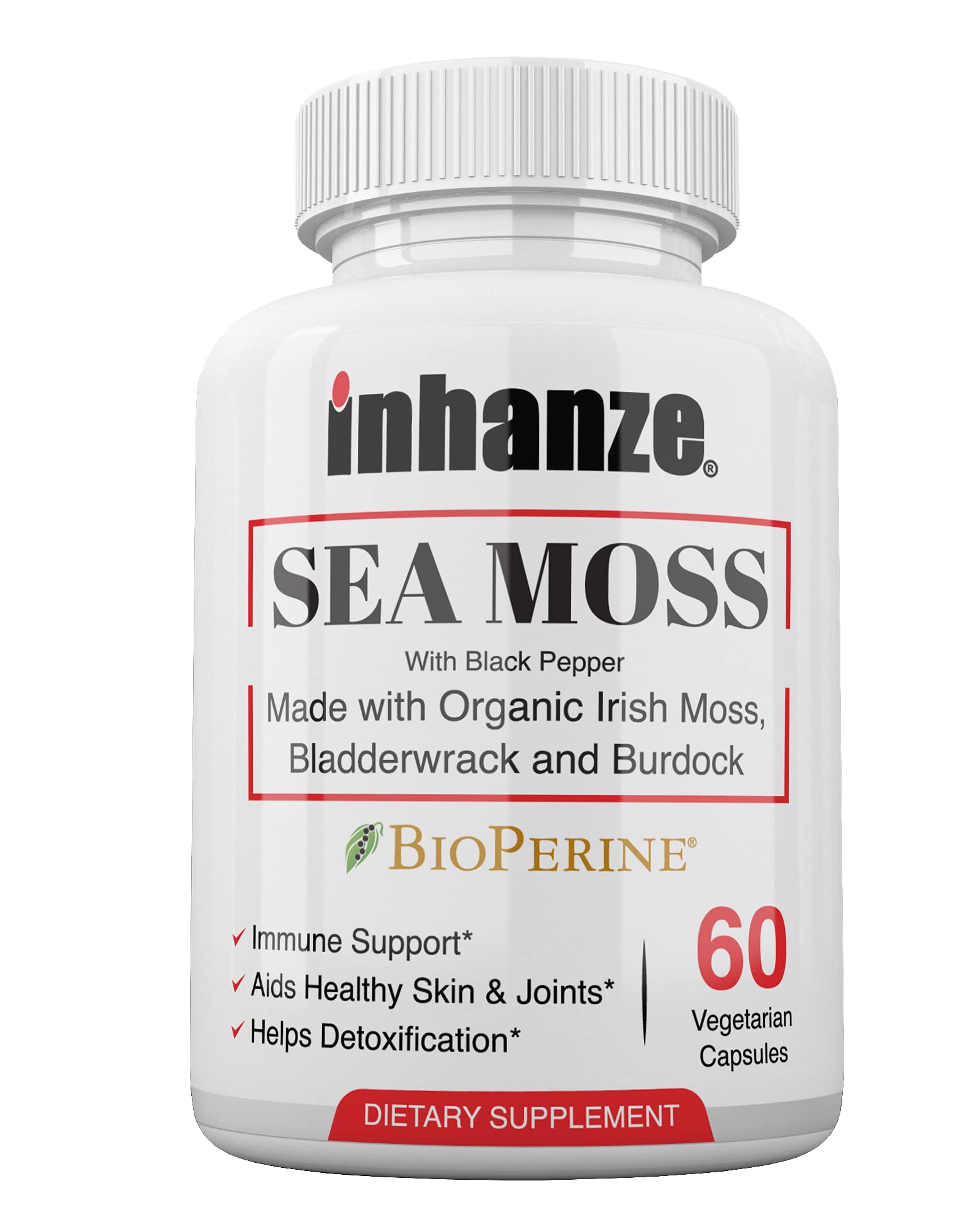 Mua Inhanze Sea Moss Organic Irish Moss Burdock Root Bladderwrack Bioperine For Enhanced 