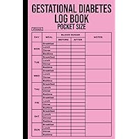 Gestational Diabetes Log Book Pocket Size: Track Blood Glucose Levels Before and After Breakfast, Lunch, Dinner, and Bedtime for 2 Years