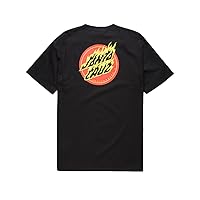 SANTA CRUZ Men's Short Sleeve T-Shirt Flaming Dot Skate T-Shirt