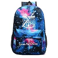 Sword Art Online SAO Game Cosplay Luminous Backpack Casual Daypack Travel Hiking Carry on Bags with USB Charging Port Galaxy A /2