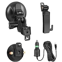 CammPro Body Worn Camera Accessories Bundle Kit, Screw Clip+Car Charger+Suction Cup Mount+Shoulder Clip (for M831 & I826)