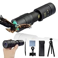 300x40 Monocular Telescope for Adults High Powered, Super Telephoto Zoom Monocular Telescope for Smartphone, Mini Handheld Monoculars with Flexible Tripod for Hunting,Star Gazing,Bird Watching,Travel