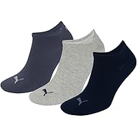 3 pair Puma Sneaker Invisible Socks Unisex Mens & Ladies In 3 Colours, color:532 - navy/grey/nightshadow b, Socken & Strümpfe:39-42
