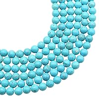 Natural Blue Turquoise Loose 50 Strand Beads Stone Jewelry Making DIY CHIK-STRD-87709