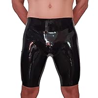 Latex Rubber Shorts Short Pants Trousers Black for mens (one size)