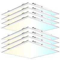 2x2 Led Flat Panel Light 8 Pack - 40W Color Switchable 3000K/4000K/5000K, 4400LM Triac Dimmable 2x2 Led Light Drop Ceiling, AC 120V Back-Lit Recessed Drop Ceiling Lights for Office, Home