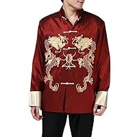 Mens Oriental Tai Chi Kung Fu Tang East Asian Chinese Top Jacket Coat