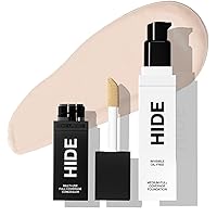 HIDE Liquid Concealer and Foundation Bundle, Medium to Full Coverage Flawless Matte Finish, Oil Free, Hide Anything - Acne, Blemishes, Dark Circles & Hyperpigmentation (Chiffon, 2 Pack)