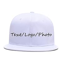 Men Women Hip Hop Plain Snapback Hats Personalized Flat Brim Outdoors Sun Visors Add Picture/Text/Logo Custom Baseball Caps