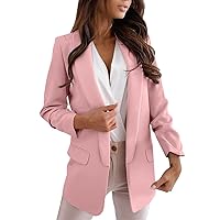 Long Blazer Jackets for Women Long Sleeve Open Front Jackets Blazer Work Casual Office Slim Fit Coats
