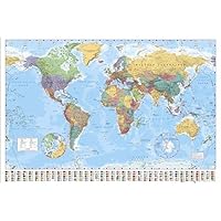 World Map Poster (24x36) PSA033057