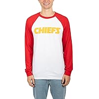 Ultra Game NFL Men's Super Soft Raglan Baseball Long Sleeve T-Shirt