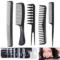 5 PC Comb Set Hair Hairdressing Styling Salon Barber Tool Kit Hairstyle Dressing