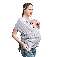 Baby Wraps Carrier Air-Mesh Cooling Fabric, Baby Sling Newborn to Toddler, Breathable and Hands Free Baby Carrier Sling, Adjustable Baby Carriers for Newborn up to 50 lbs