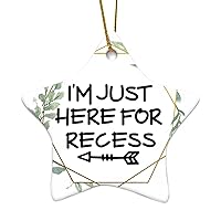 I'm Just Here for Recess Art, Recess Art, School Art, Back to School Art, Arrow Art Tree Decoration Personalized Christmas Ornament for Girl Baptized Ornament Keepsake Christening Gift for Girls Boys