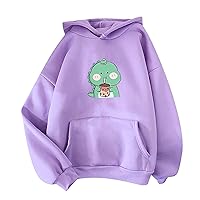 Women Cute Frog Sweatshirt Kawaii Hoodie for Teen Girls Aesthetic Cottagecore Clothes Feminino Hoodies Fall Fashion Coat
