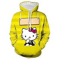 Cartoon 3dprinted Hoodie Men'S/Women'S Pullover Creative Pattern, Anime lovely Girls Youth Pocket Sweatshirt.