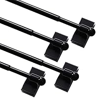 Turquoize 4 Pack Magnetic Curtain Rods for Metal Doors 1/2