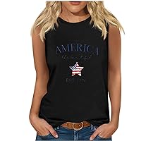 American The Beautiful 1776 Tank Tops Women American Flag Star Stripes Patriotic Tops 4th of July Sleeveless Tees