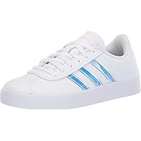 adidas New Kid's VL Court 2.0 Sneaker White/Reflective 7