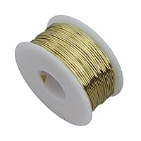 20 Ga Brass Round Wire 1/2 Lb. - 160Ft. Spool (#260 Solid Raw Bare Brass)