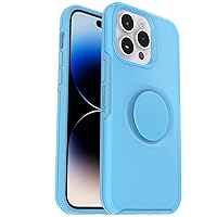 OtterBox iPhone 14 Pro (ONLY) Otter + Pop Symmetry Series Clear Case - YOU CYAN THIS (Blue), Integrated PopSockets PopGrip, Slim, Pocket-Friendly, Raised Edges Protect Camera & Screen