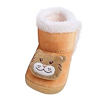 Baby Boots Toddler Shoes Fleece Warm Booties Shoes Fashion Printing Non Slip Breathable Nude Boots Big Girl Dress Boots