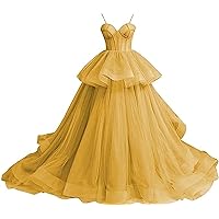 Tulle Prom Dresses for Women Long Sweetheart Princess Formal Evening Party Gowns