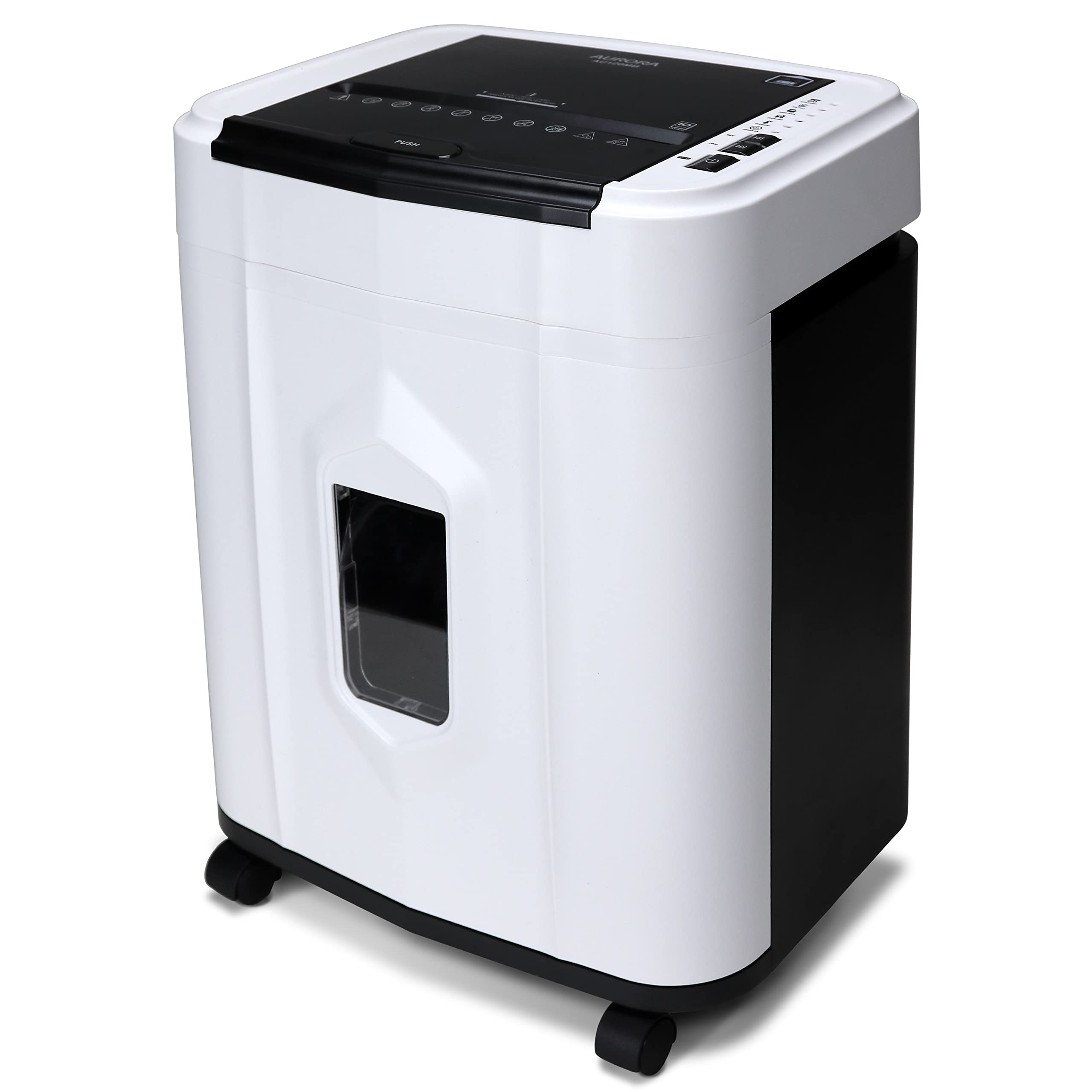 Aurora AU120MB 120-Sheet Auto Feed High Security Micro-Cut Paper Shredder / 30 Minutes (White/Black)