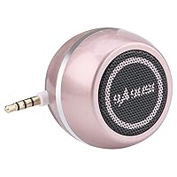 Mini Portable Speaker with 3.5mm Aux Input Jack, 3W Mobile Phone Line-in Speaker for iPhone iPad iPod Tablet Cell Phones, Gifting for Girls/Kids, Rose Gold