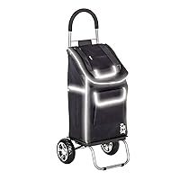 dbest products Trolley Dolly Reflective Shopping Grocery Foldable Cart Storage Mom, Standard