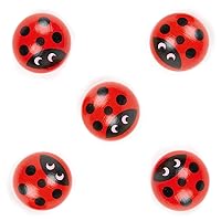 Nene Toys 5-Piece Wooden Replacement Set for Ladybug's Matching Game - Premium Handcrafted Wooden Ladybugs to Elevate and Enhance Your Gameplay Experience [Ideal for Lost or Missing Game Pieces]
