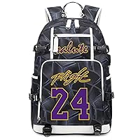 Basketball Tribute To The Legend No. 24 Player Individualized Laser Style Multifunction Backpack Travel Fans Bag