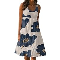 Plus Size Maxi Dress for Women 2023 Illusion Neck Puff Sleeve Sundress Patchwork Boho Floral Flowy Maxi Dresses