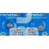 Renata 317 Watch Battery, Twin Pack