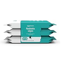 Flushable Adult Toilet Wipes, Fragrance Free, 126 Count (3 Packs of 42) Packaging May Vary