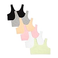 Fruit of the Loom Girls' Cotton Built-up Stretch Sports Bra