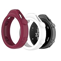 Compatible Silicone Protective Cases Replacement for Garmin Approach G12 Clip-on Golf GPS Rangefinder Soft Durable Frame Protector Covers (White + Dark Red)