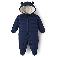 The Children's Place Unisex-Baby And Newborn Fleece Hoodie Zip-front Snowsuit BuntingJacket