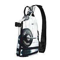 French Bulldog Print Unisex Tactical Shoulder Crossbody Backpack Cross Bag Adjustable Sling Bag