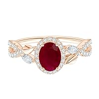 Twisted Vine Ring!! 1.00 Ctw Oval Cut Ruby Gemstone 925 Sterling Silver Solitaire Ring