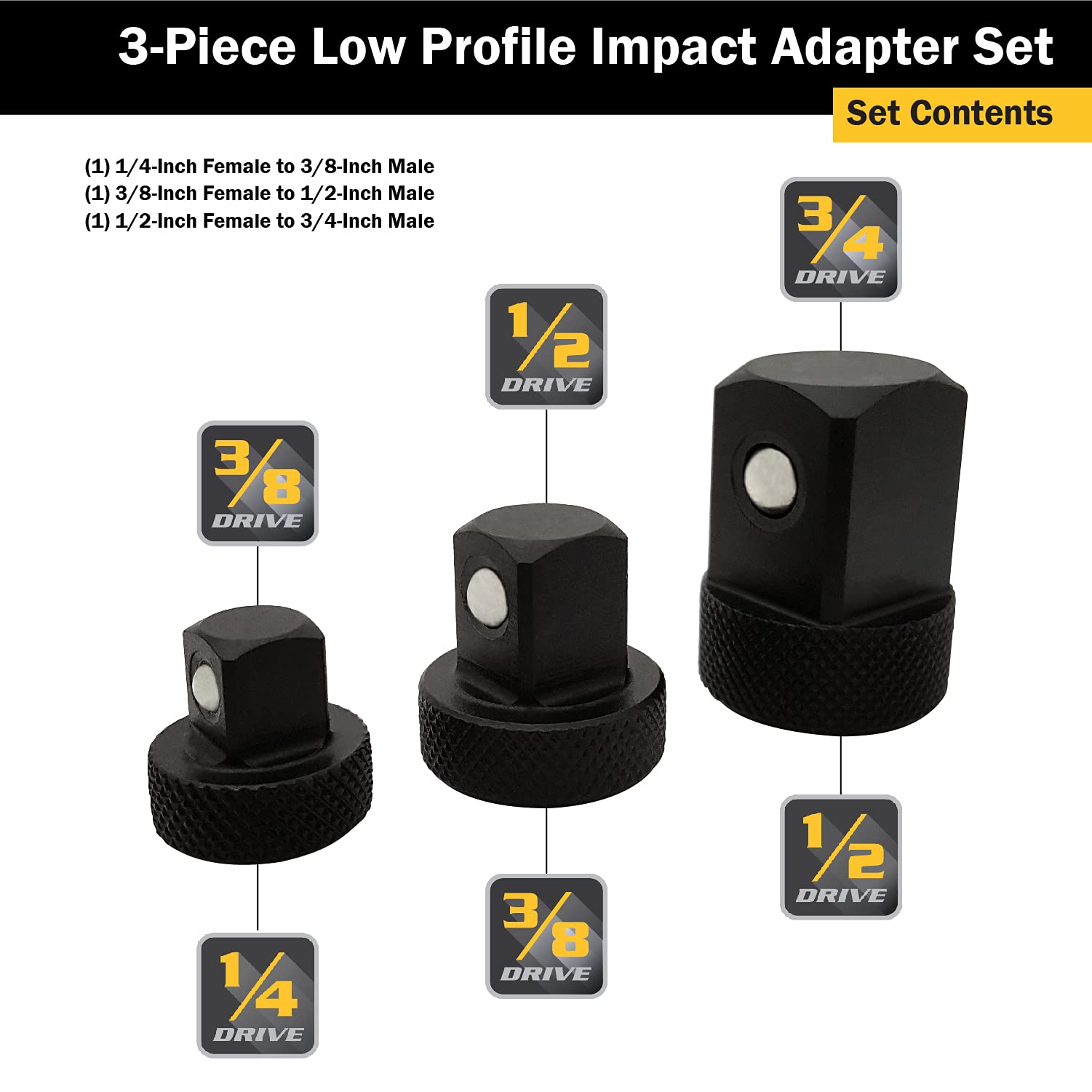 Titan Tools 30936 Low Profile Adapter Set,One Size