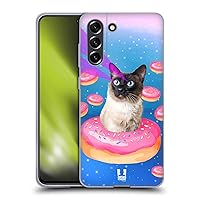 Head Case Designs Siamese Cat Doughnut God Real Cats in Artificial Space Soft Gel Case Compatible with Samsung Galaxy S21 FE 5G